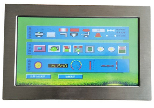 Pulgada resistente DC 24V del LCD IP65 10,1 del interfaz del panel táctil de TFT